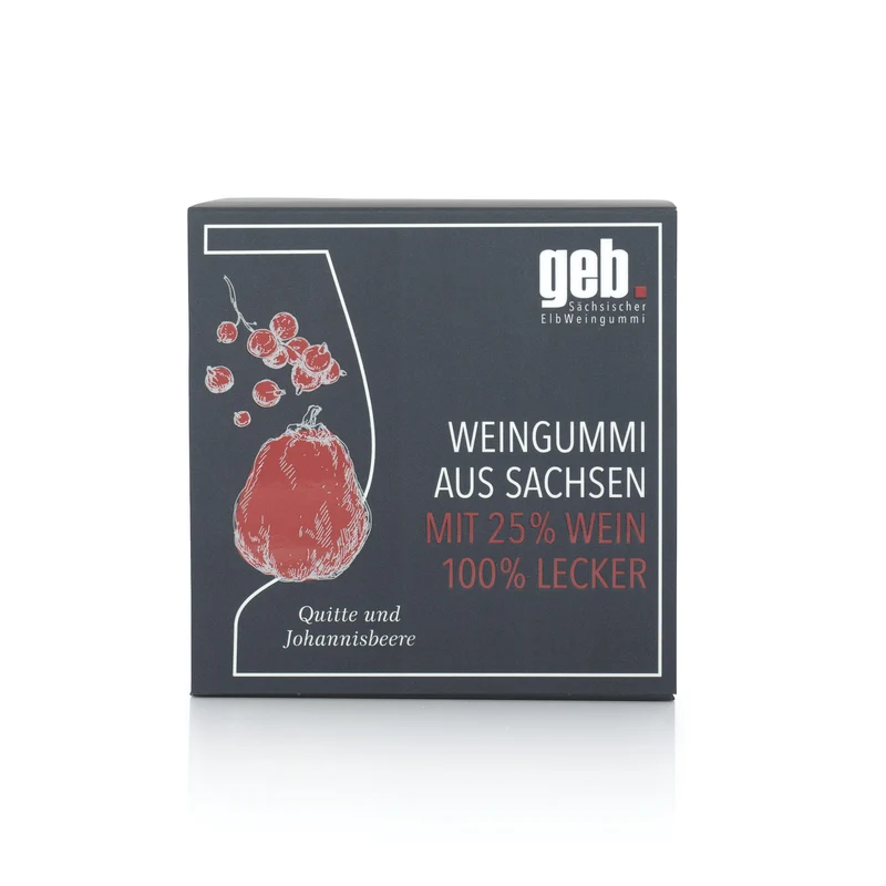 Weingummi mit 25% Wein – Quitte & Johannisbeere - 200g - Weingeschenk