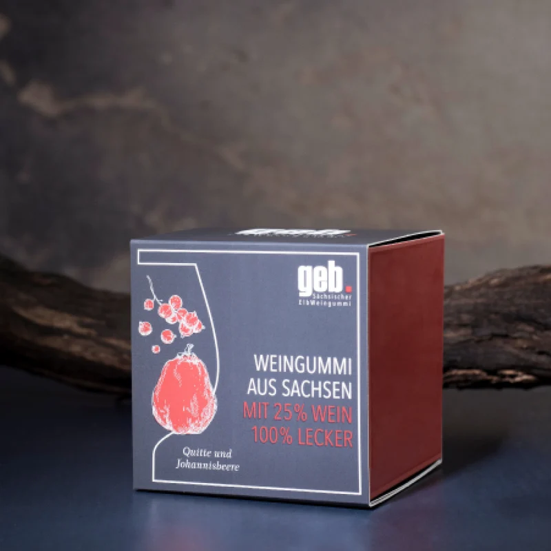 Weingummi mit 25% Wein – Quitte & Johannisbeere - 200g - Weingeschenk