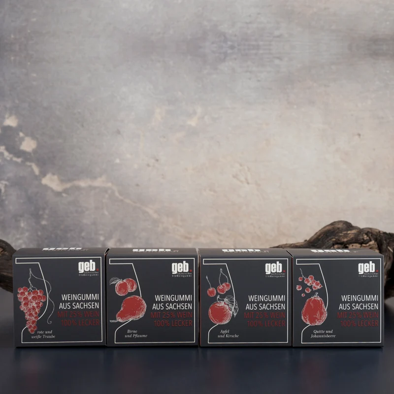 Weingummi mit 25% Wein – Quitte & Johannisbeere - 200g - Weingeschenk