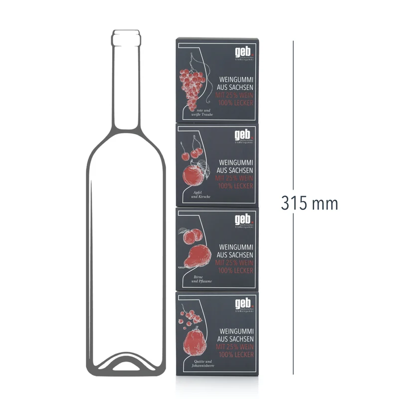 Weingummi mit 25% Wein – Birne & Pflaume - 200g - Weingeschenk