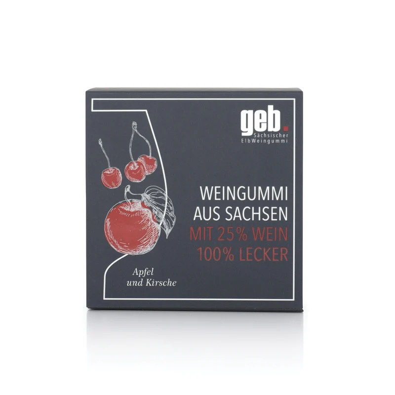 Weingummi mit 25% Wein – Apfel & Kirsche - 200g - Weingeschenk