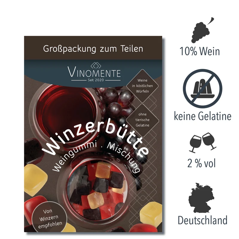 WinzerBütte BigPack - Weingummi-Mischung mit 10% Wein - 300g