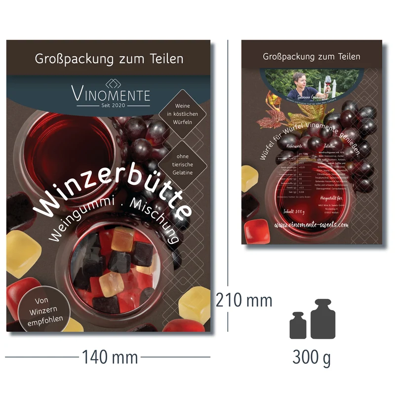 WinzerBütte BigPack - Weingummi-Mischung mit 10% Wein - 300g