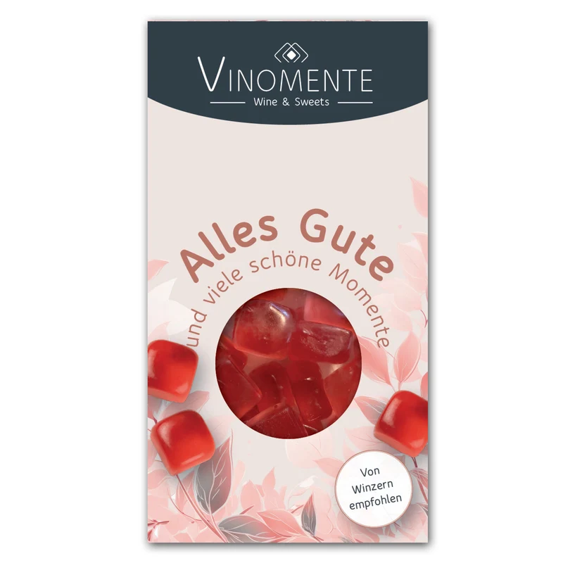 Alles Gute - Roséwein - Glückwunsch-Mini - 60g - Weingeschenk, Gastgeschenk, Mitbringsel