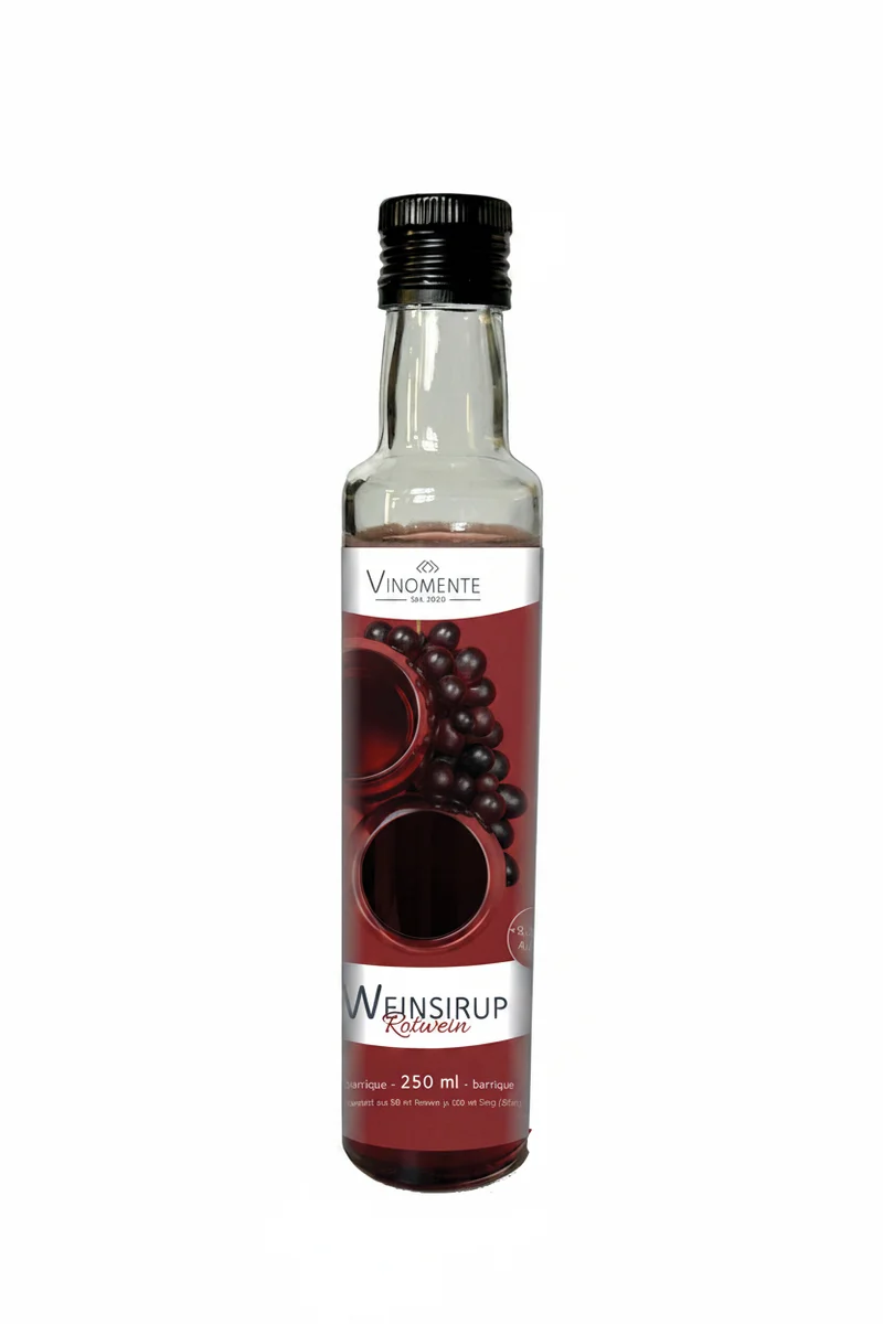 Weinsirup - Rotwein barrique - 250ml - Tiefe Rotweinnoten für Dessert & Drinks