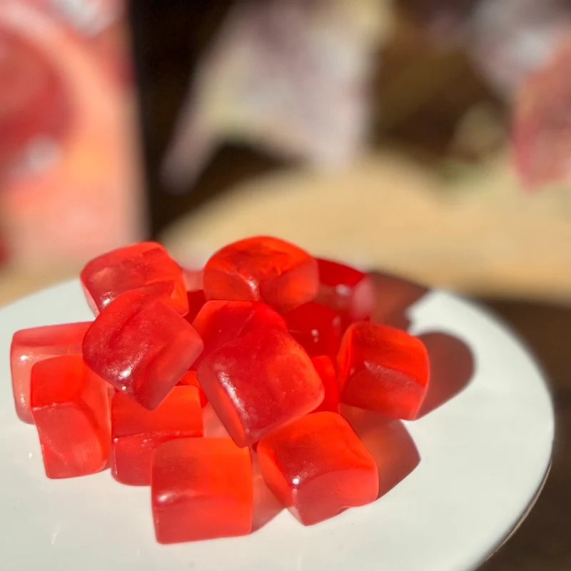 Flaschenanhänger - Weingummi mit 10% Roséwein - 50g - Geschenk-Upgrade