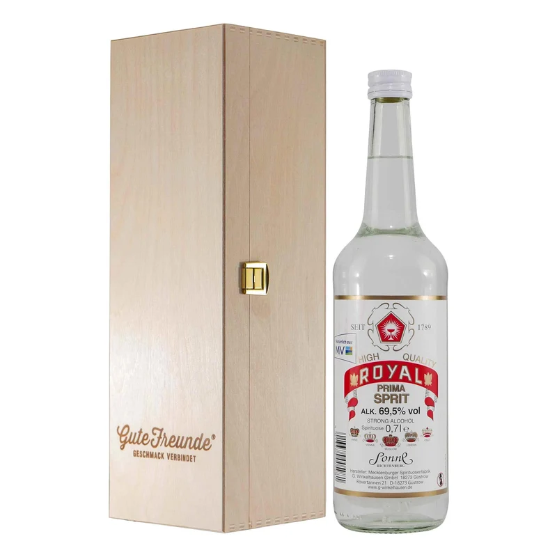 Royal Prima Sprit Spirituose mit Geschenk-Holzkiste