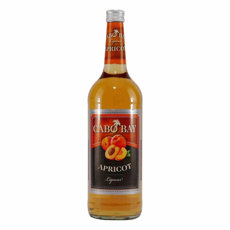 Cabo Bay Apricot Liqueur mit Geschenk-Holzkiste