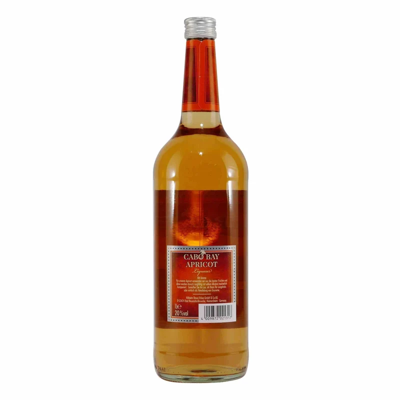 Cabo Bay Apricot Liqueur mit Geschenk-Holzkiste