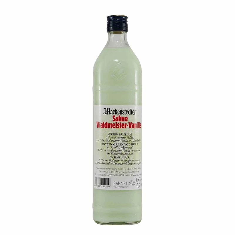 Mackenstedter Waldmeister-Vanille Sahnelikör (6 x 0,7L)