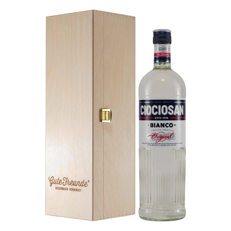Ciociosan Aperitivo Bianco mit Geschenk-Holzkiste