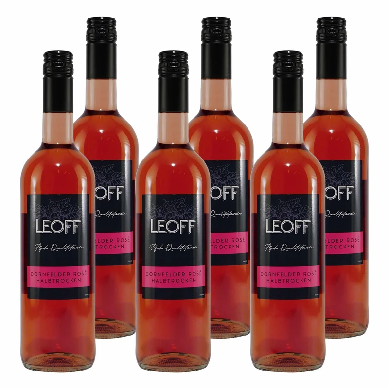 Leoff Dornfelder Rosé QbA -halbtrocken- (6 x 0,75L)