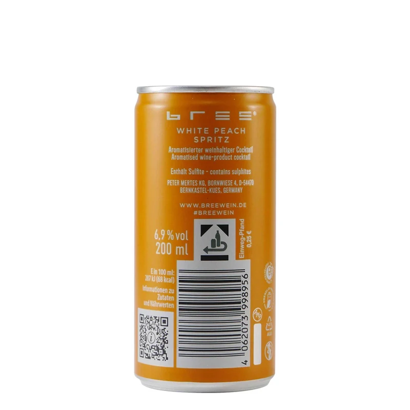 Bree White Peach Spritz (12 x 0,2L) EINWEG