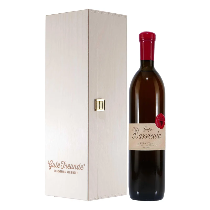 Franciacorta Barricata Grappa mit Geschenk-Holzkiste