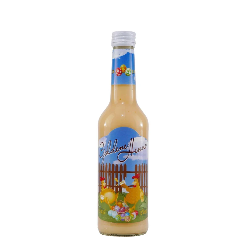 Goldene Henne Eierlikör mit Geschenk-Holzkiste