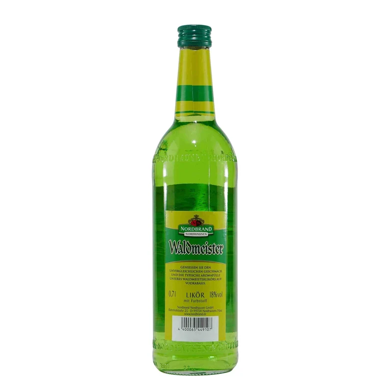 Nordbrand Waldmeister Likör mit Geschenk-Holzkiste