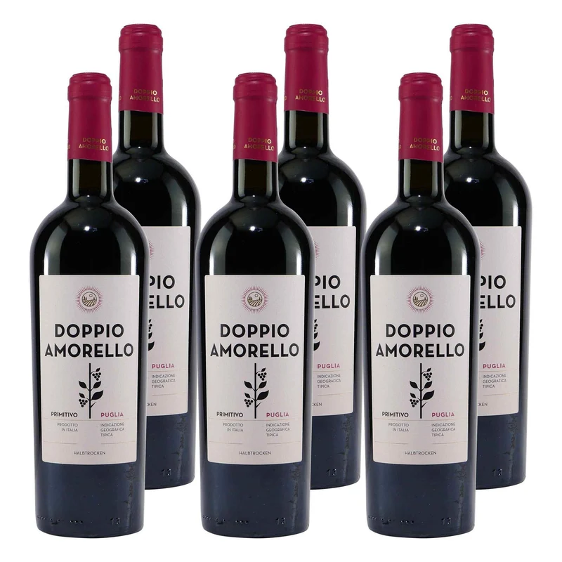 Doppio Amorello Primitivo IGT -halbtrocken- (6 x 0,75L)