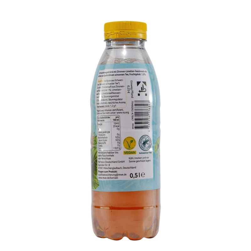 Beste Wahl Ice Tea Zitrone-Limette (18 x 0,5L) EINWEG