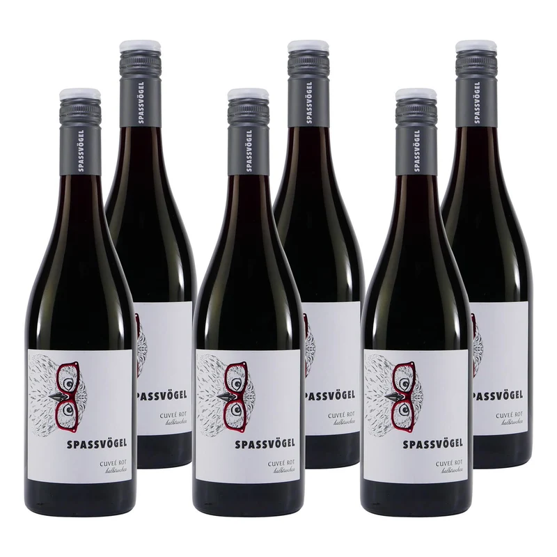 Spassvögel Cuveé Rot -halbtrocken- (6 x 0,75L)