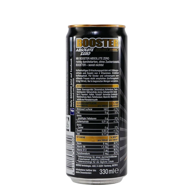 Booster Energy Drink Zero (24 x 0,33L) EINWEG