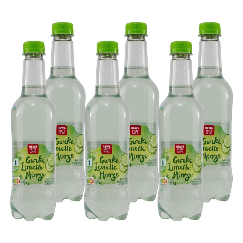 Beste Wahl Gurke-Limette-Minze Getränk (6 x 0,5L) EINWEG