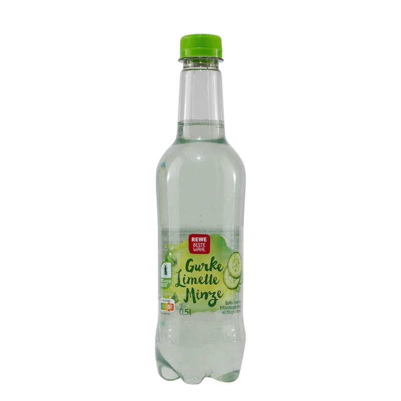 Beste Wahl Gurke-Limette-Minze Getränk (6 x 0,5L) EINWEG