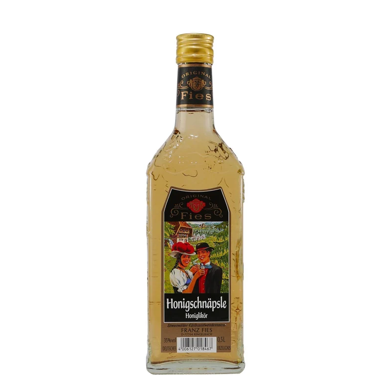 Fies Honigschnäpsle Honiglikör mit Geschenk-Holzkiste
