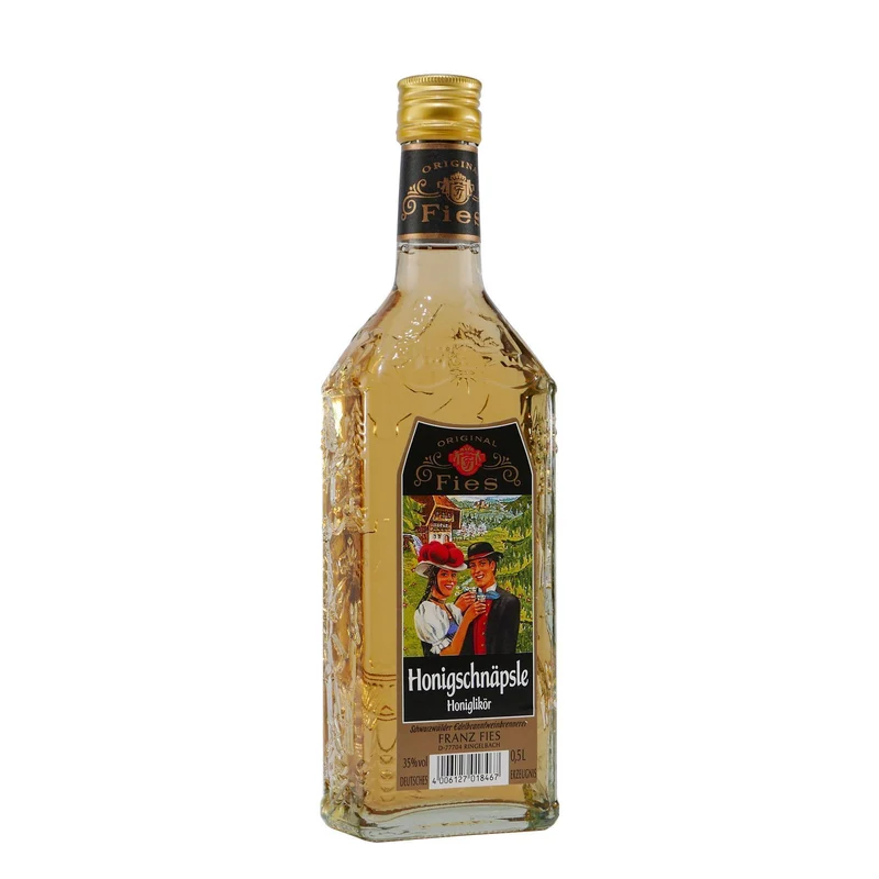 Fies Honigschnäpsle Honiglikör mit Geschenk-Holzkiste