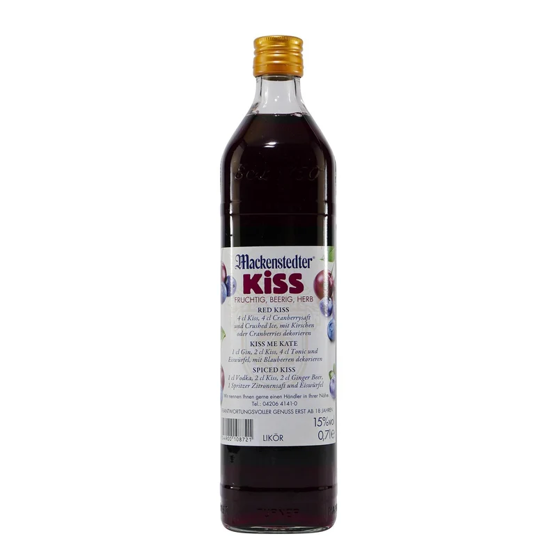 Mackenstedter Kiss Likör mit Geschenk-Holzkiste