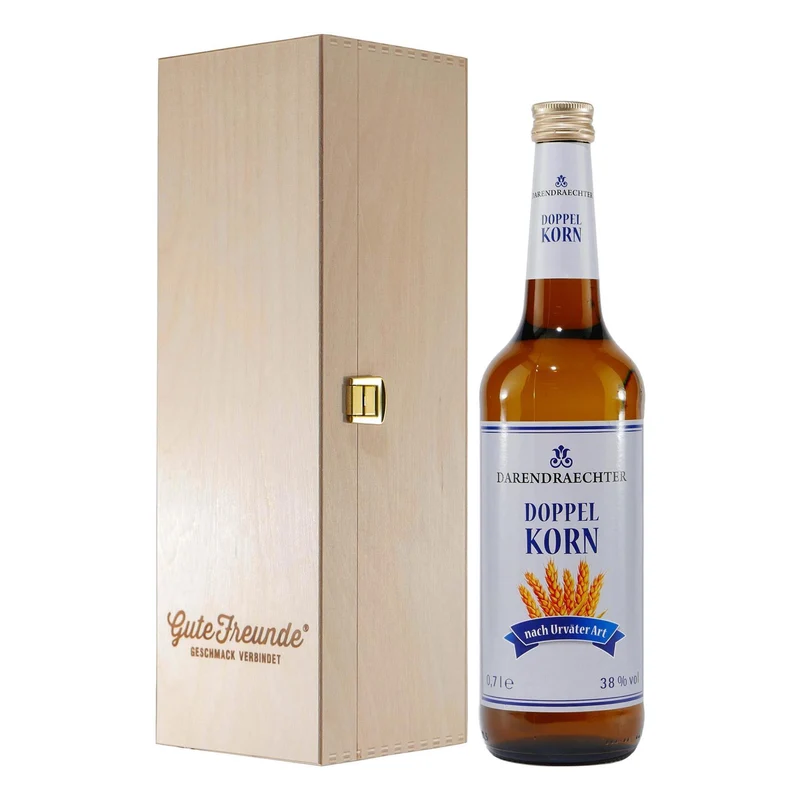 Darendrächter Doppelkorn mit Geschenk-Holzkiste