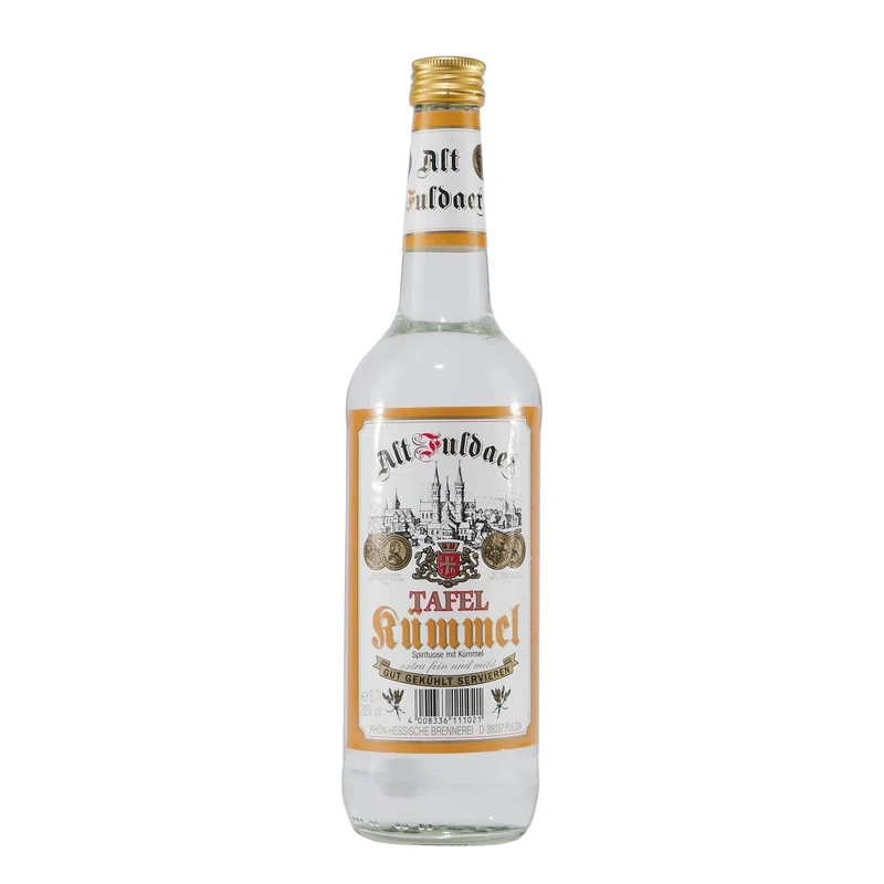 Alt Fuldaer Tafel-Kümmel-Likör mit Geschenk-Holzkiste