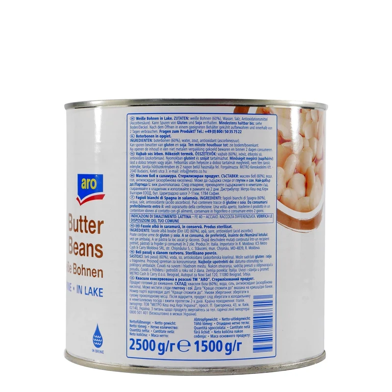 aro Weiße Butter-Bohnen 2,5KG