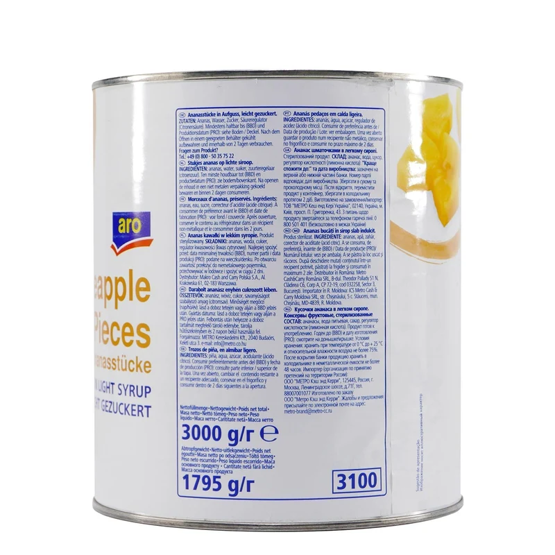aro Ananasstücke 3,0KG