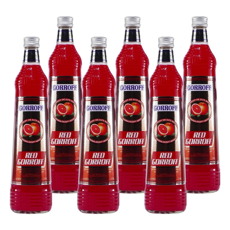 Gorroff Red Likör mit Wodka (6 x 0,7L)
