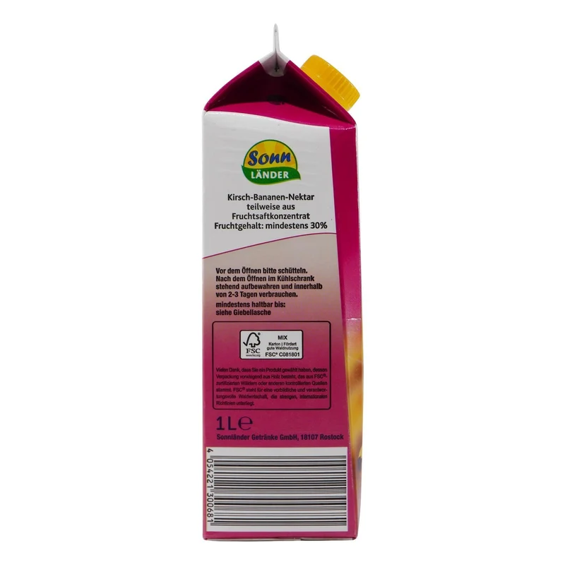 Sonnländer KiBa Kirsch-Bananen-Nektar (8 x 1,0L)