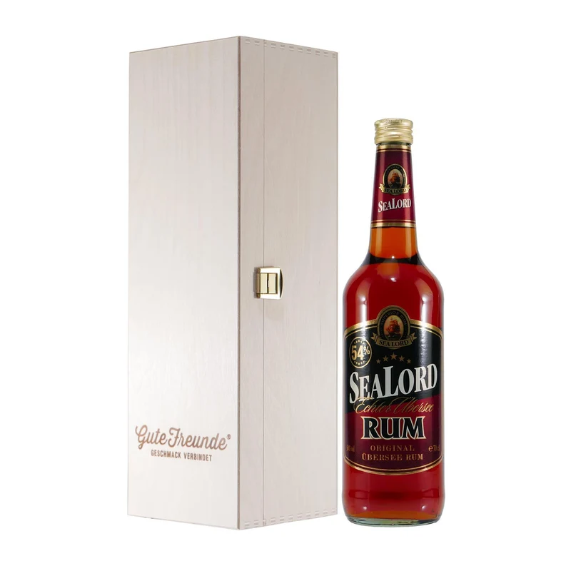 Sealord Echter Übersee Rum 54% mit Geschenk-Holzkiste
