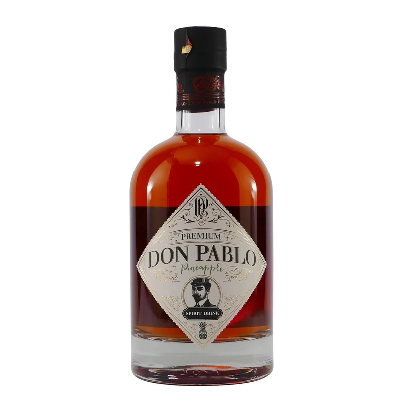 Don Pablo Pineapple Spirit Drink mit Geschenk-Holzkiste