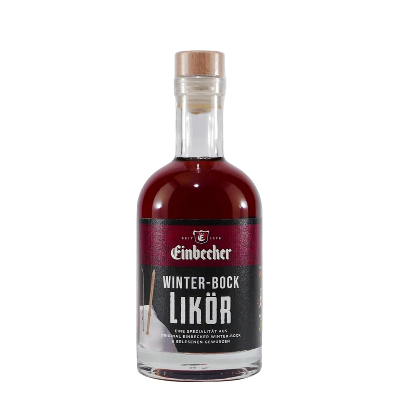 Einbecker Winter-Bock Likör mit Geschenk-Holzkiste