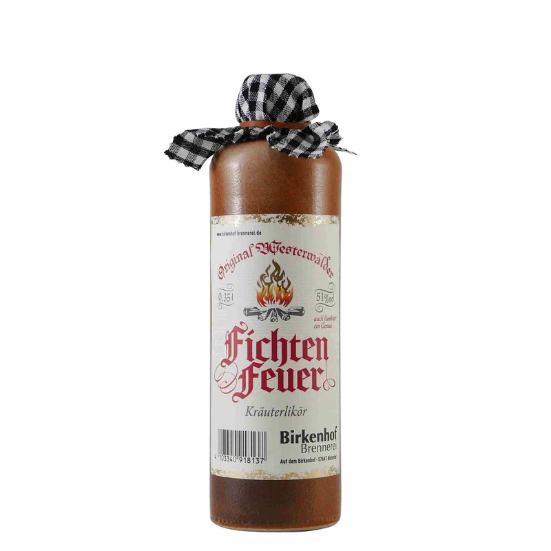 Birkenhof Fichtenfeuer Likör mit Geschenk-Holzkiste