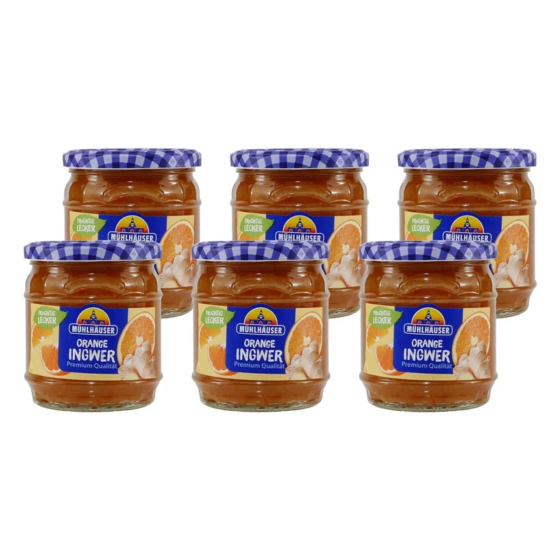 Mühlhäuser Orange-Ingwer Konfitüre (8 x 0,45 Kg)