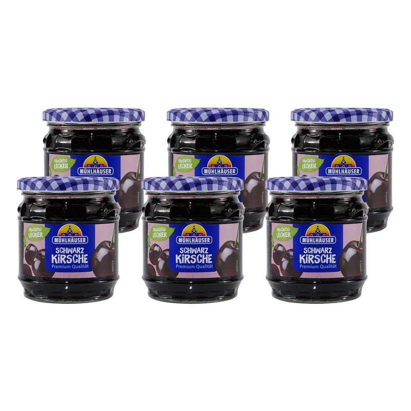 Mühlhäuser Schwarzkirsch Konfitüre (8 x 0,45 Kg)