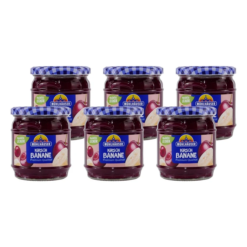 Mühlhäuser Kirsch-Banane Konfitüre (8 x 0,45 Kg)