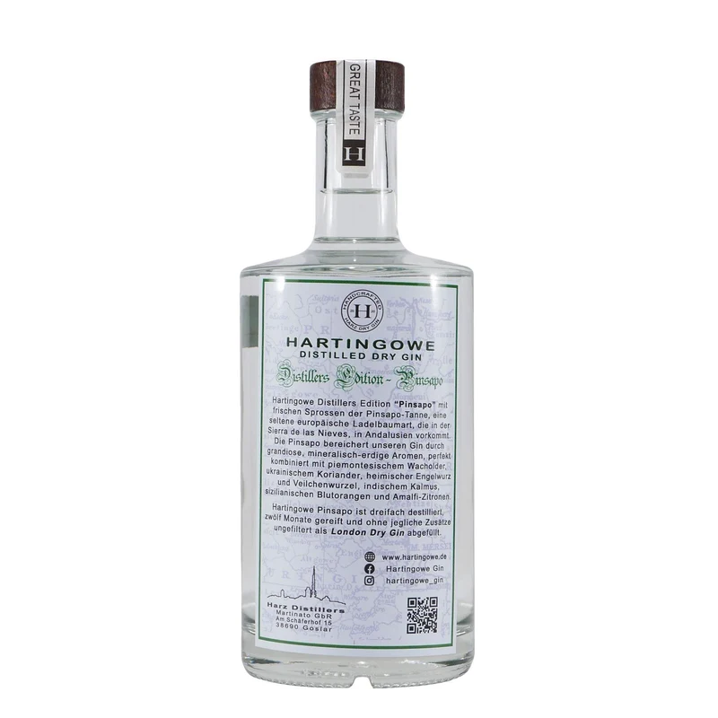 Hartingowe Pinsapo Dry Gin mit Geschenk-Holzkiste