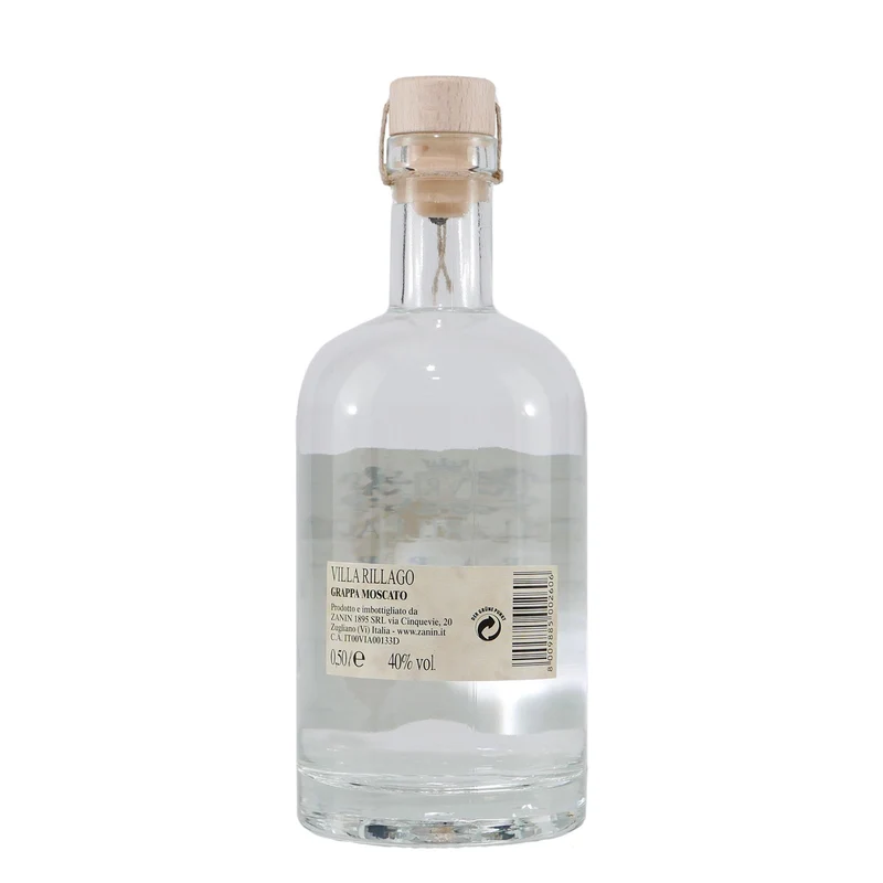 Villa Rillago Moscato Grappa mit Geschenk-Holzkiste