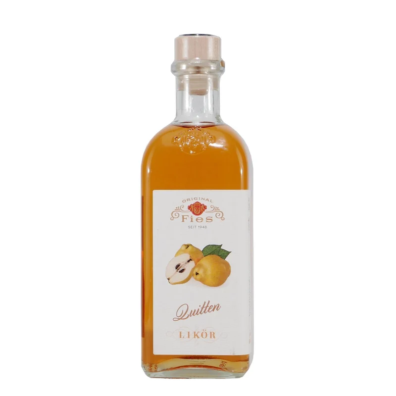 Fies Quitten Likör mit Geschenk-Holzkiste