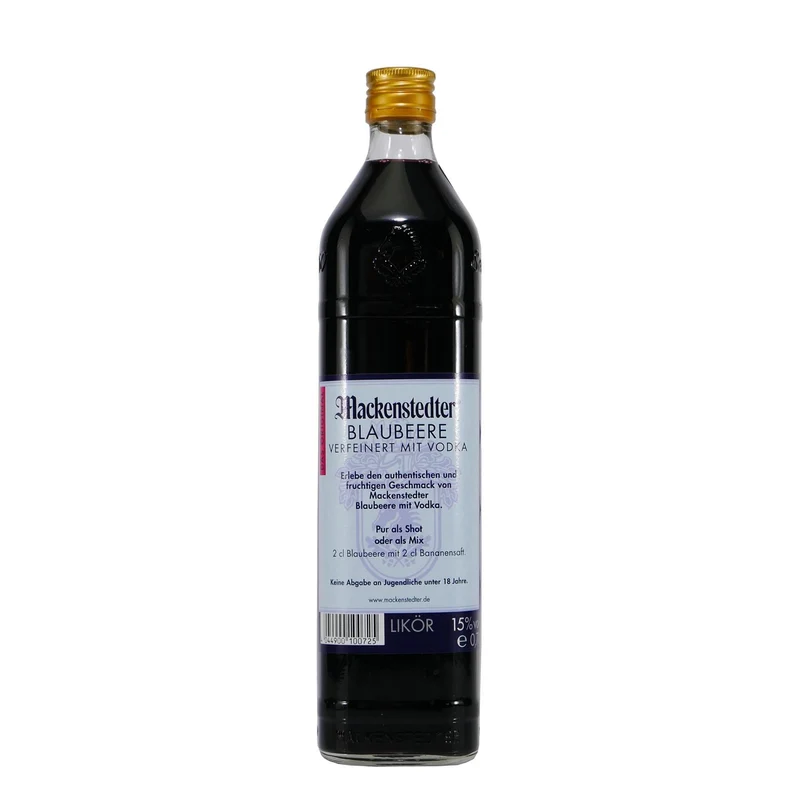 Mackenstedter Blaubeere Likör mit Geschenk-Holzkiste