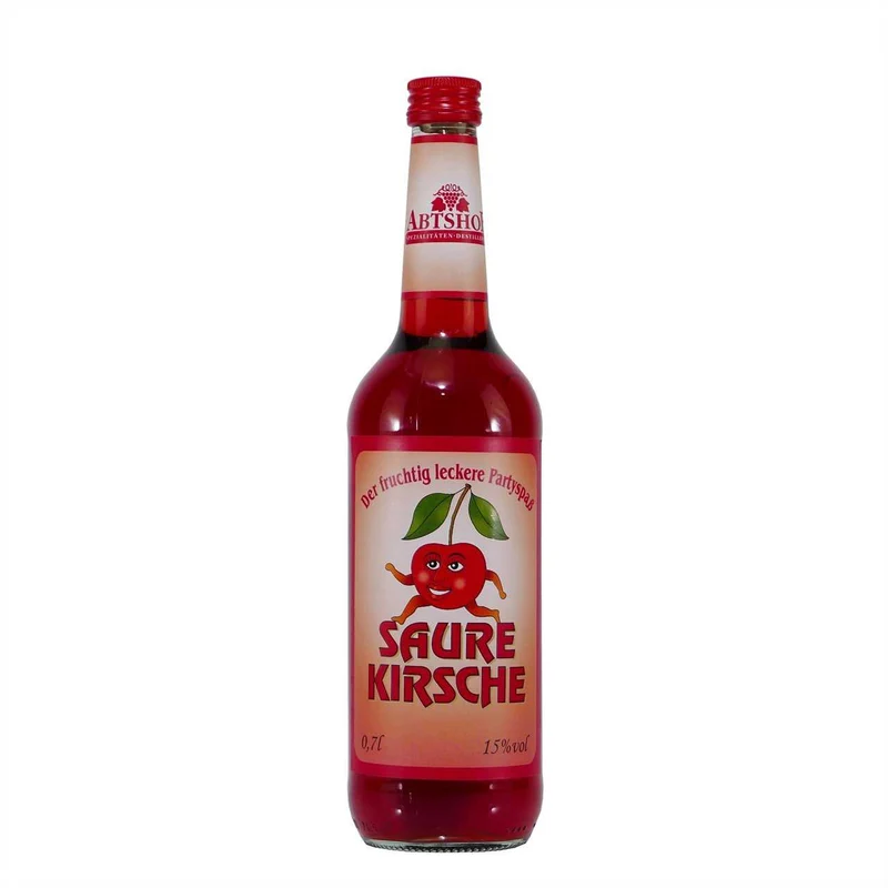Abtshof Saure Kirsche-Likör mit Geschenk-Holzkiste