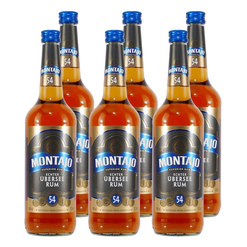Montajo Echter Übersee Rum 54% (6 x 0,7L)