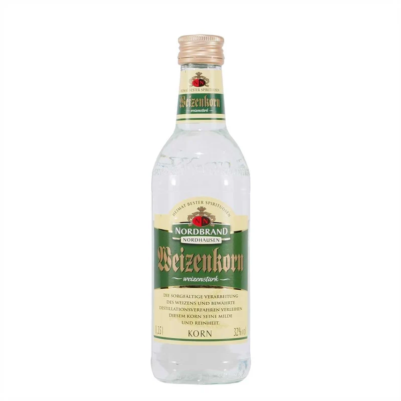 Nordbrand Weizenkorn (0,35L) mit Geschenk-Holzkiste