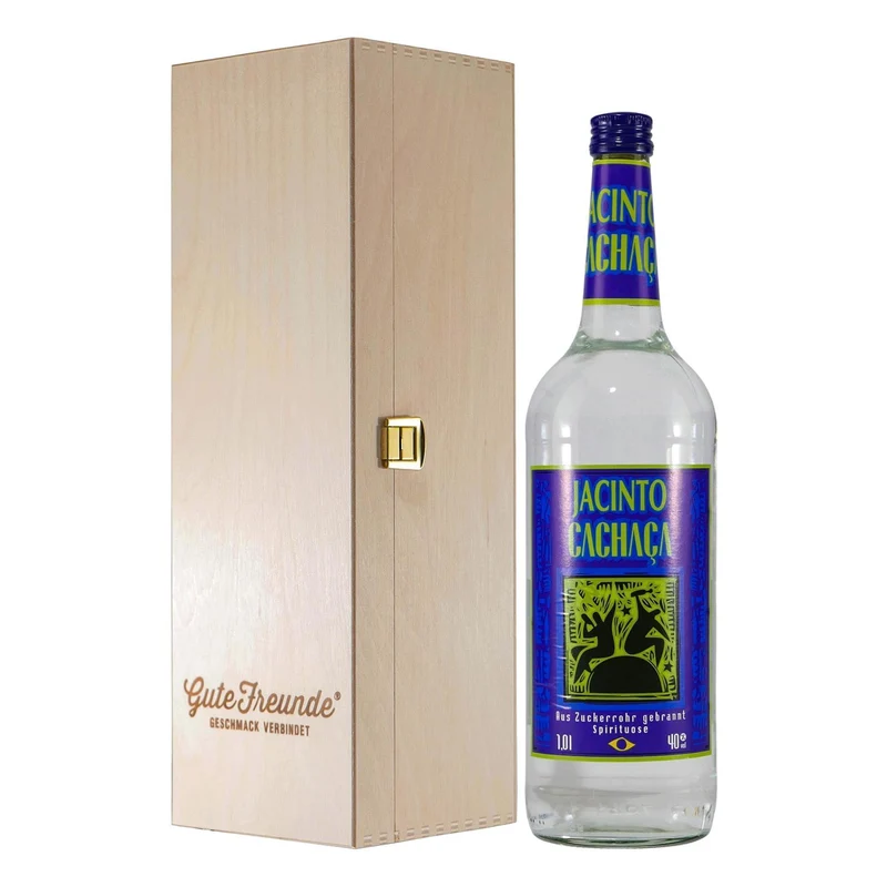 Jacinto Cachaca Zuckerrohr Spirituose mit Geschenk-HK